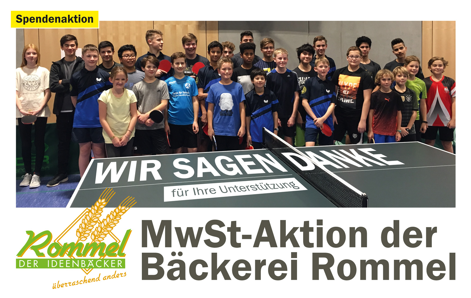 Bäckerei Rommel spendet MwSt